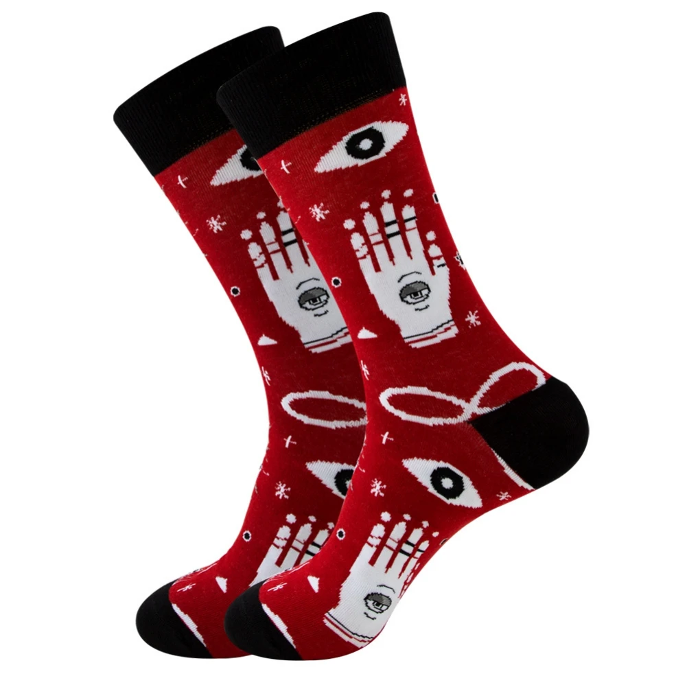 

Autumn and Winter Kawaii Harajuku Halloween Woman Socks Cotton Skeleton Alien Pumpkin Crew Socks