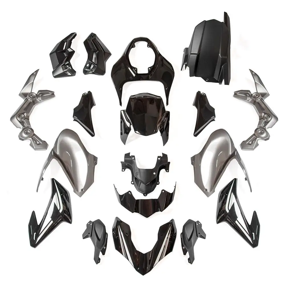 

For Z900 Motorcycle White Sliver Black Complete Injection Fairing Kit for Kawasaki Z900 2017 2018 2019