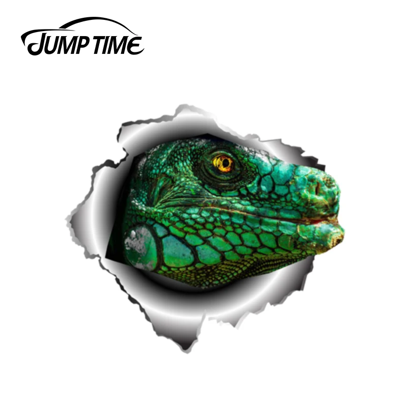 JumpTime 13 см x 11 7 Игуана рептилий ящерица 3D Стикеры бампер автомобиля Смешные