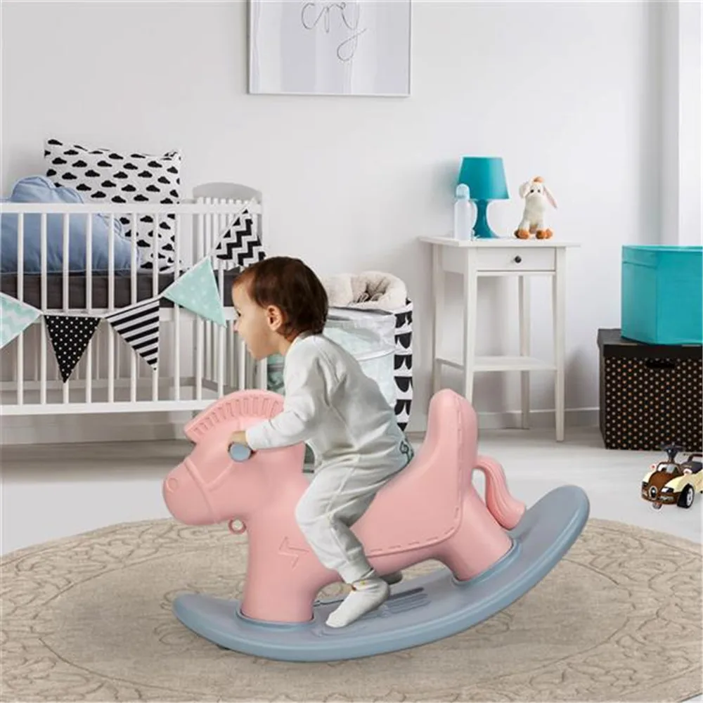 

1Pcs Colorful Painted Horse Balance Rocking Horse Pink Rocking Horse for Kids Toy Gift Home Decor