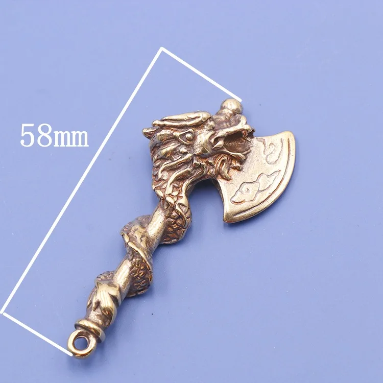 Античный латунный топор дракона ручной работы декоративный Настольный