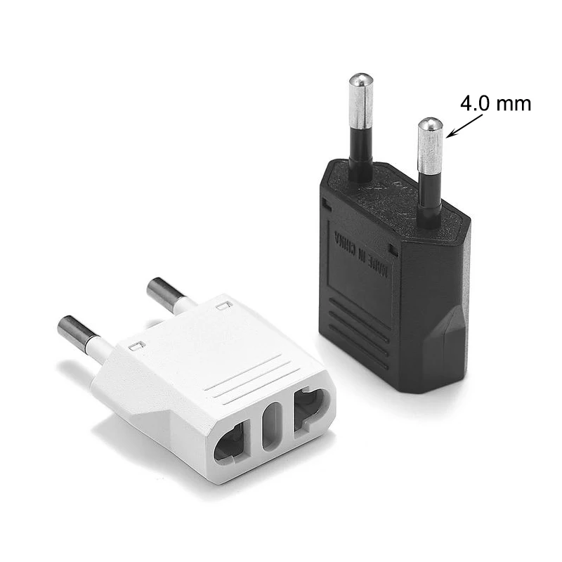 500 шт. европейские евровилки адаптер с 2 штырьками|Электрические вилки| |