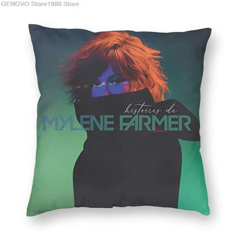 

Mylene Farmer Kissen Abdeckung 40x40 Home Dekorative Print Französisch Singer Werfen Kissen Fall für Wohnzimmer Doppel-seitige