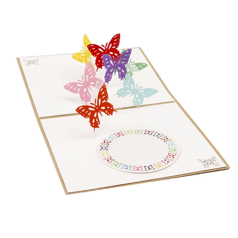 3D всплывающая открытка Бабочка день рождения День Святого Валентина Рождество |