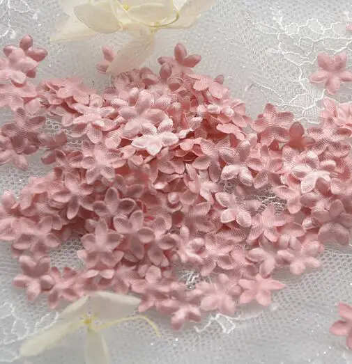 red beans 1.2cm 100 шт/1 упаковка, атласная, 3D, прессованная, Zou, лепесток, цветок, кусок, атласная мини-лента, аксессуары для цветов RS1279 - Цвет: red beans 1.2cm