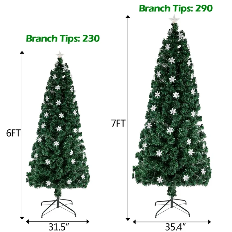 

6FT Small Light Fiber Optic Christmas Tree 230 Branches Christmas US Plug