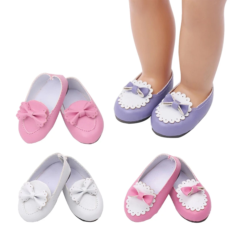 18 дюймов американская кукла Вечерние туфли-лодочки фиолетового цвета Платье с