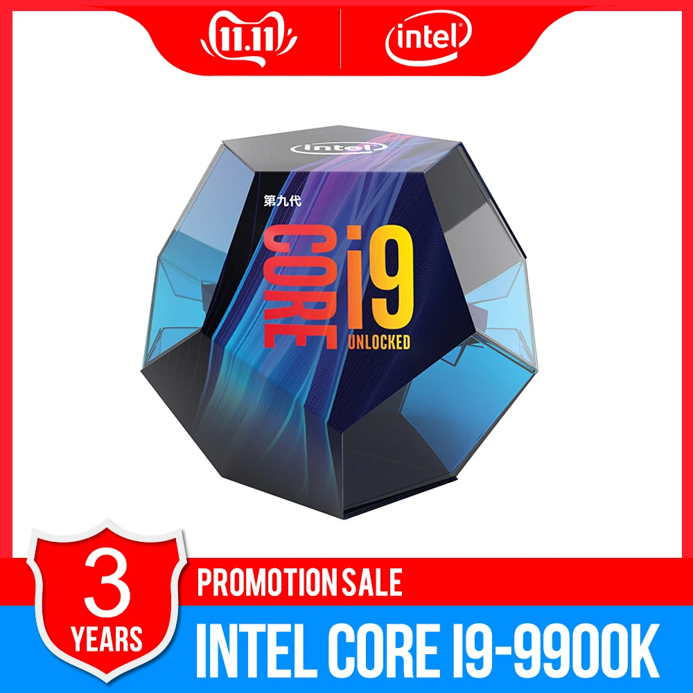 Процессор Intel Core i9-9900K для настольных ПК 8 ядер до 5,0 ГГц Turbo разблокированный LGA1151 300 Series 95 W процессор