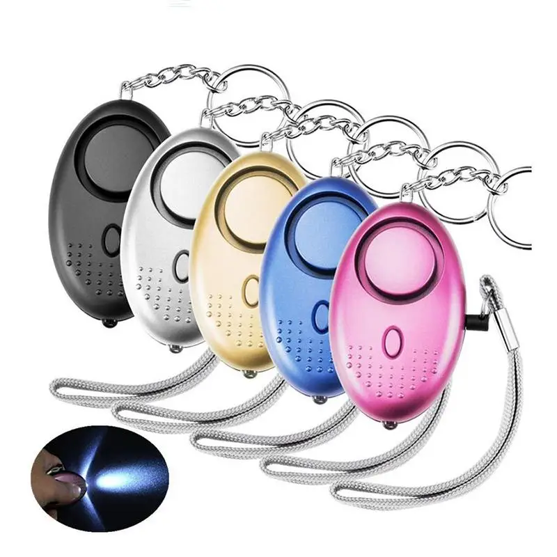 

130 db Safesound Personal Security Alarm Keychain with LED Lights Home Self Defense Electronic Device for Women Kids#314