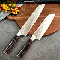 forged japanese chef knife stainless steel kitchen cooking knife meat cleaver vegetable cutting salmon sushi santoku knives