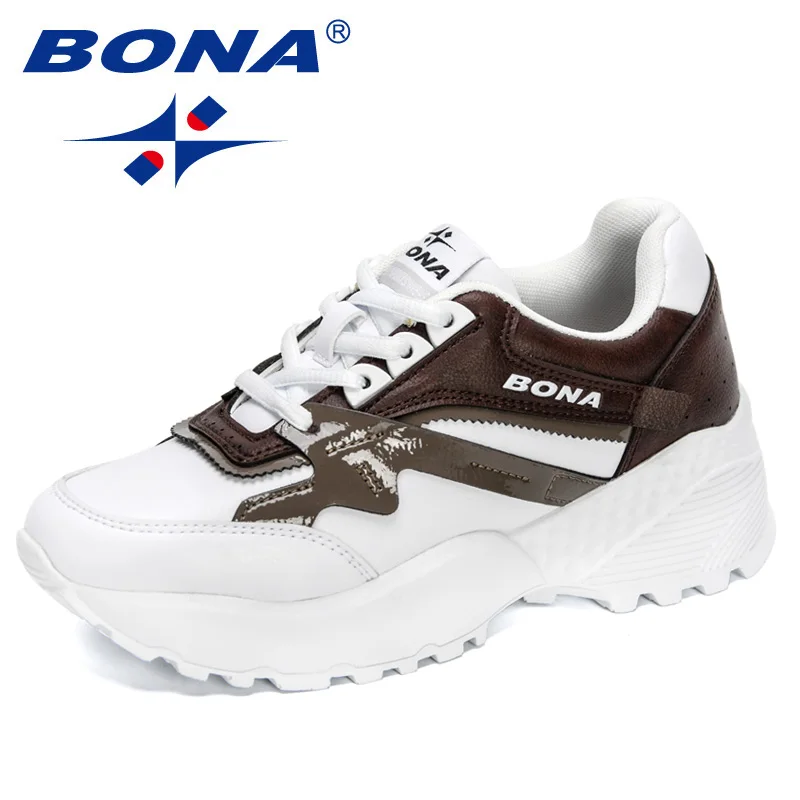 

BONA 2021 New Designers Classics Luxury Brand Vulcanized Shoes Women Sneakers Chunky Platform High Quality Casual Shoes Ladies