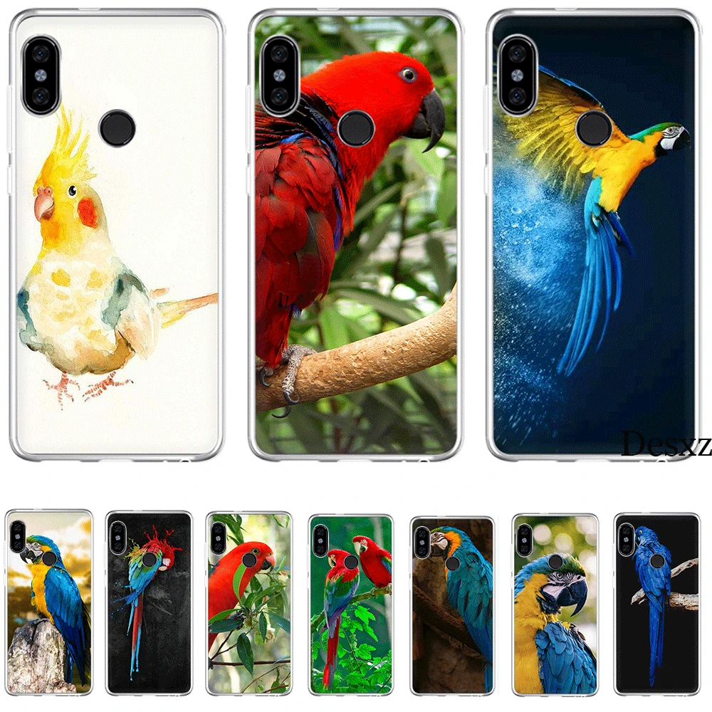 Мобильный телефон с попугаем чехол для Xiaomi Mi CC9 CC9E 9T Mix 2S 6 8 9 SE A1 A2 5X 6X MAX 3 A3 Pro
