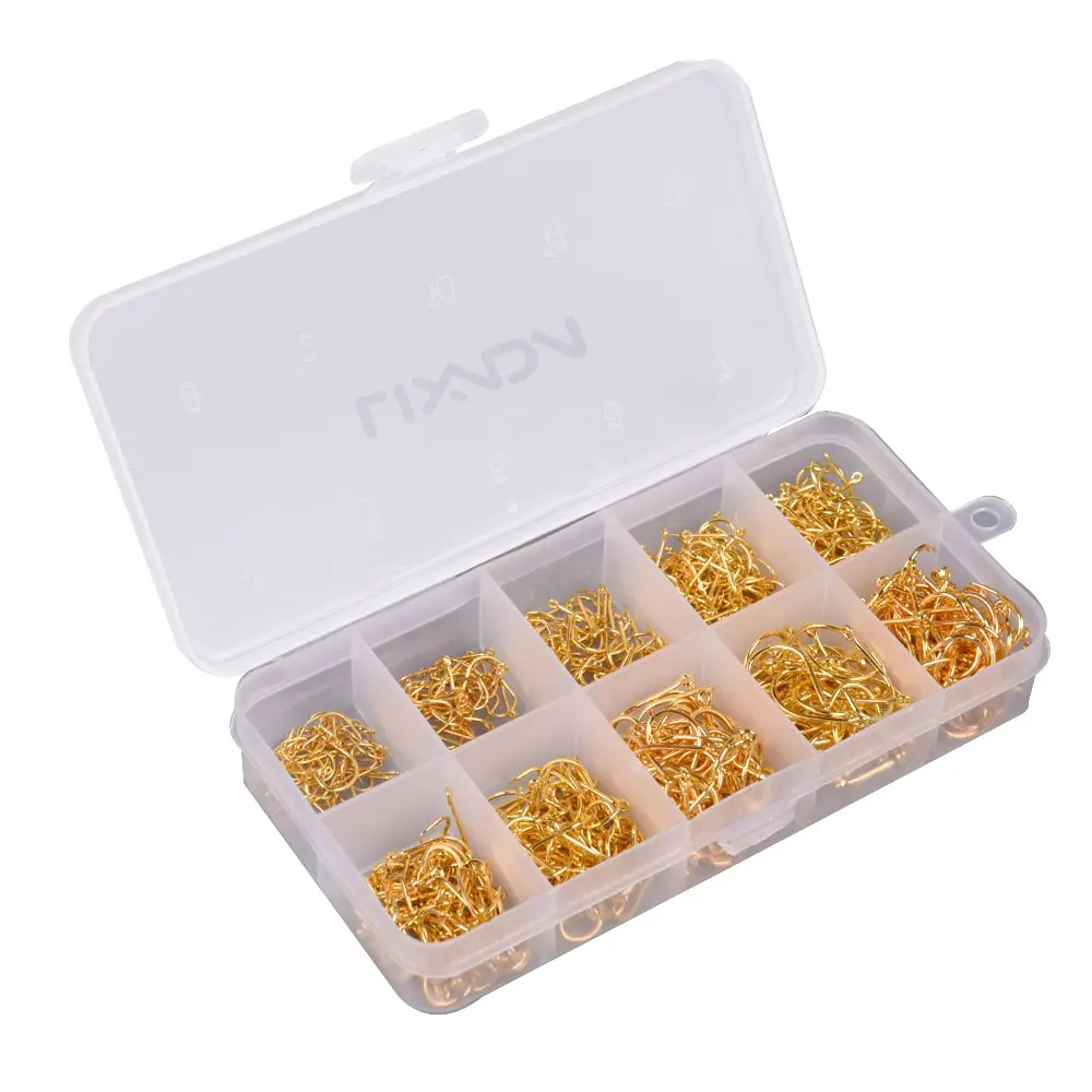 Lixada рыболовные крючки 600 штук с отверстием Рыболовные Снасти Коробка 3 # 12 #10