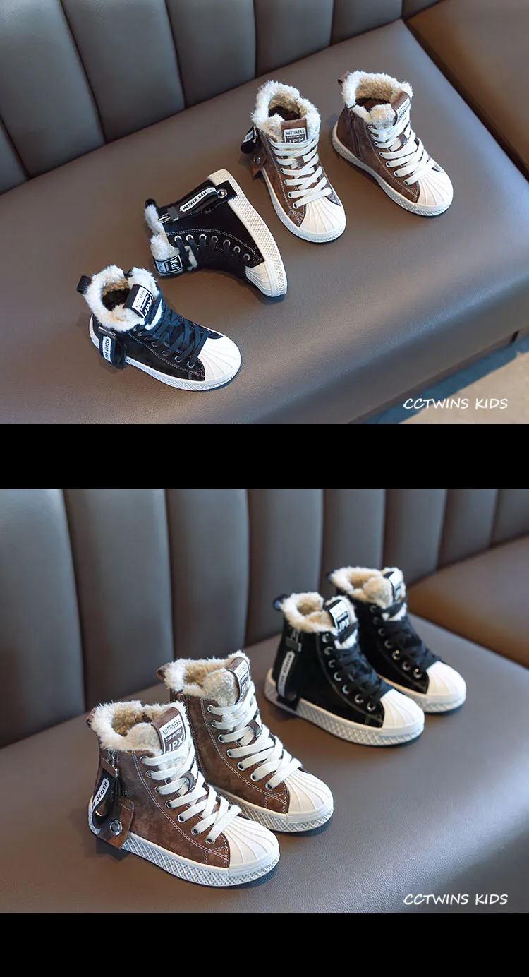 CCTWINS/детская обувь; коллекция года; Сезон Зима; модные детские кроссовки с высоким берцем; спортивная обувь для маленьких мальчиков; кроссовки из натуральной кожи для девочек; FH2655