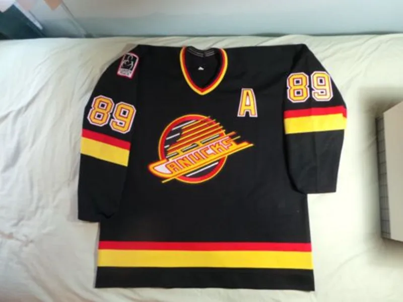 

Canucks #89 Alexander Mogilny Ice Hockey Jersey Mens Stitched Custom any number and name