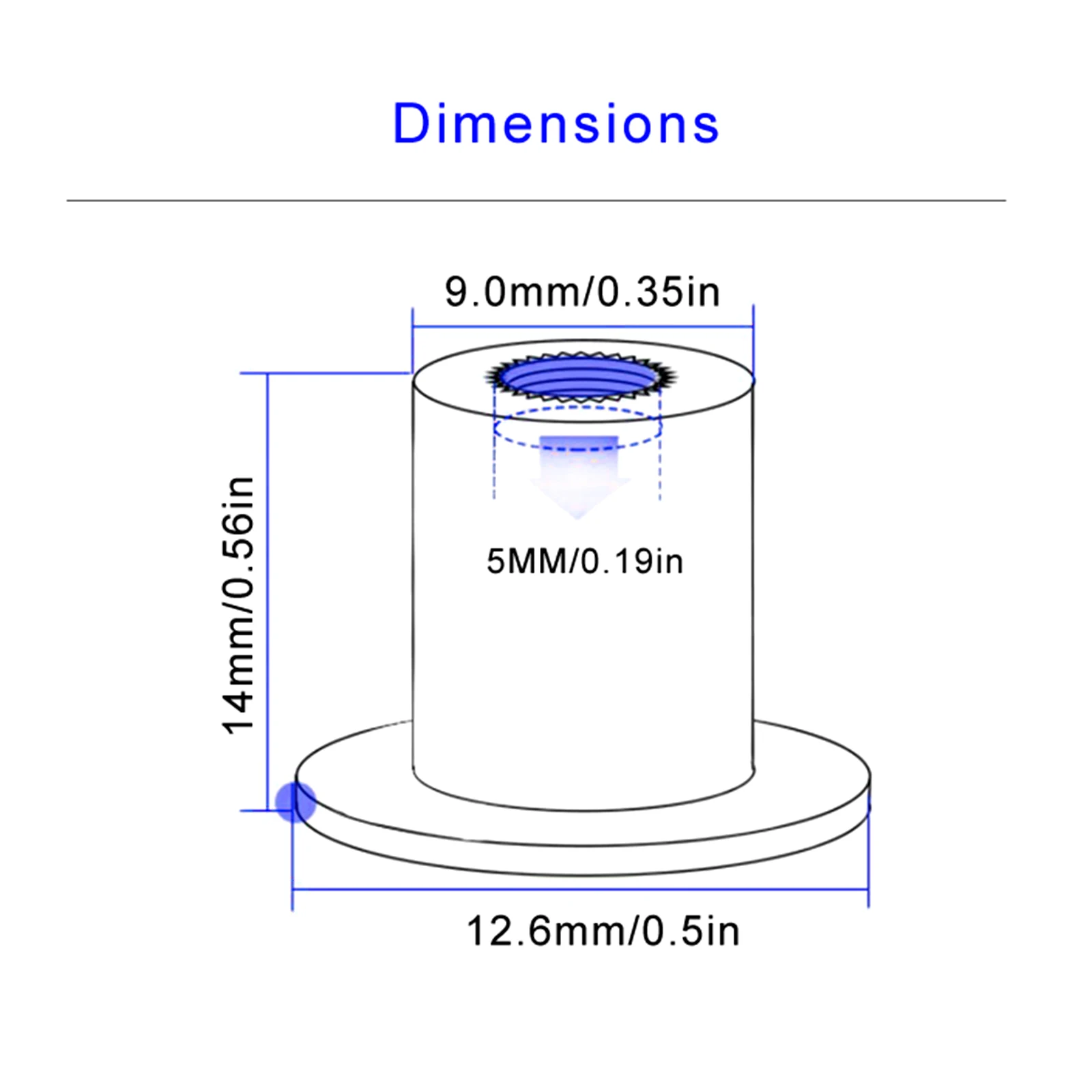 20 шт. универсальная Байдарка для мотоцикла M5 Метрическая резиновая гайка