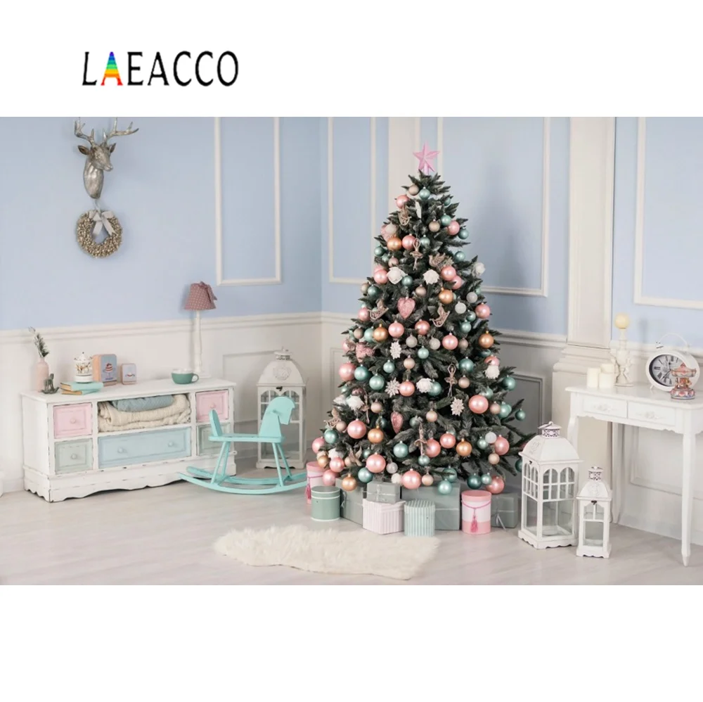 Фотофон уютный Декор Гостиная Рождественская елка олень фонарь детские игрушки