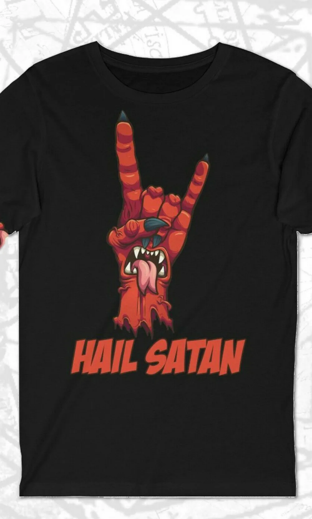 Сатанинская рубашка с надписью Hail Satan Люцифер сатана 666 оккультная унисекс