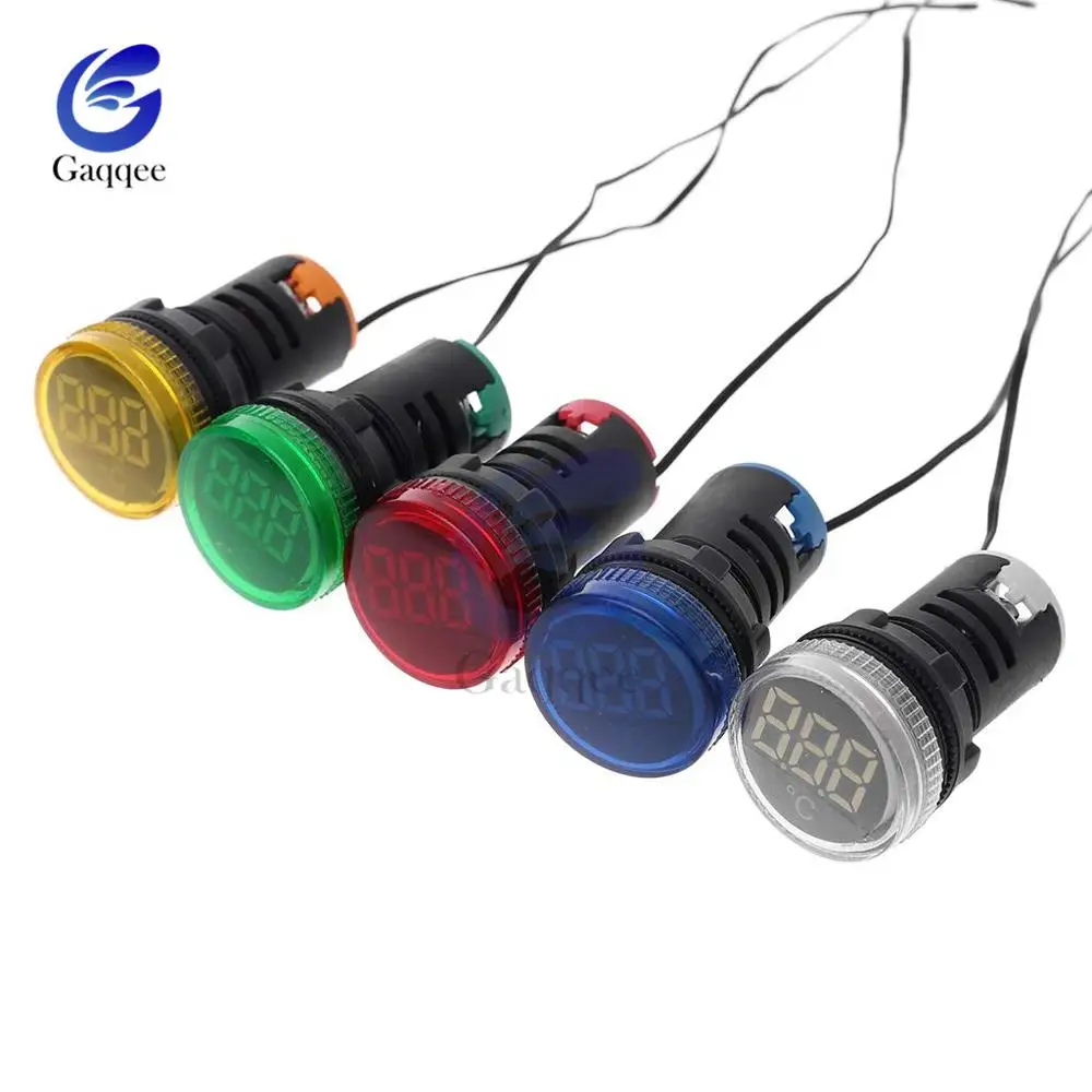 Цифровой светодиодный мини светильник 5 цветов термометр индикатор 20 199 ℃ датчик