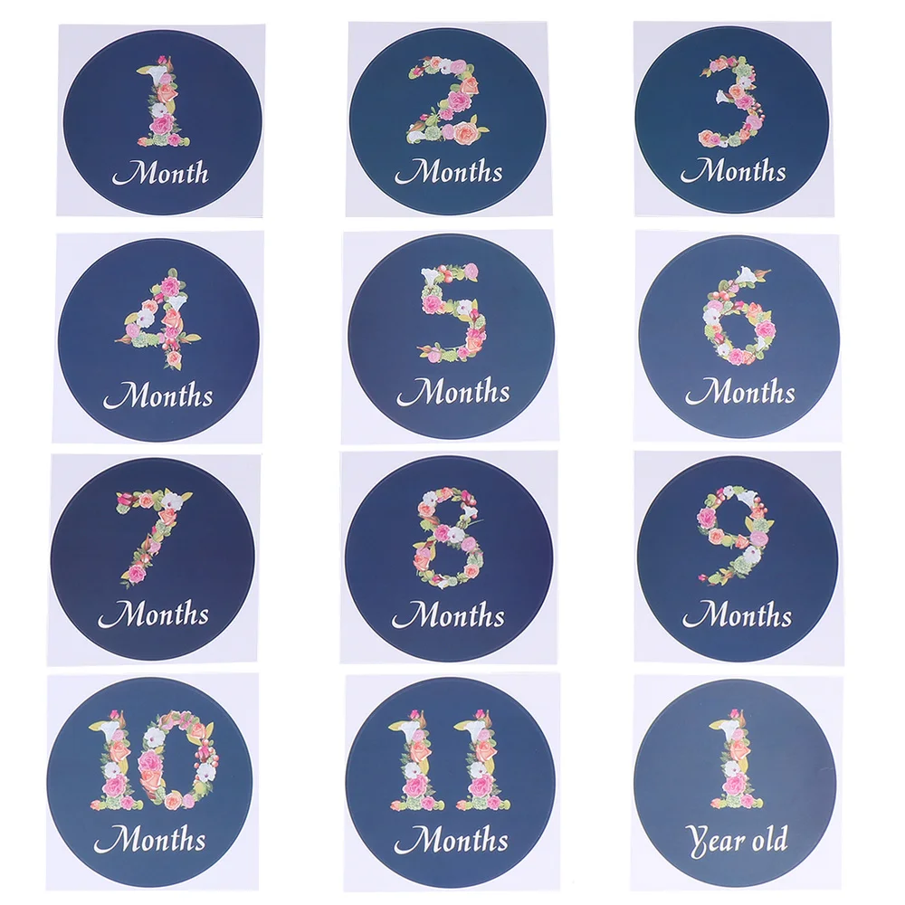 12 шт. креативные наклейки на месяц ребенка интересные для младенцев
