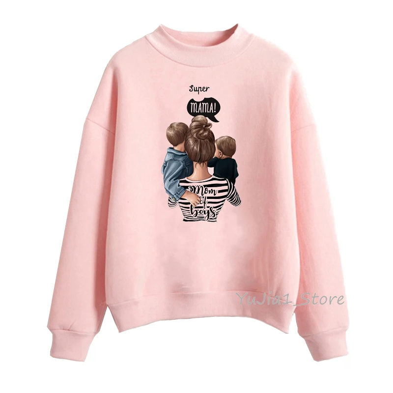 Y40951 P Vogue Super Mom Толстовка kawaii с графическим принтом sudadera mujer super mama толстовка с капюшоном Женская Толстовка Зимняя розовая одежда уличная одежда - Цвет: Y40951 P