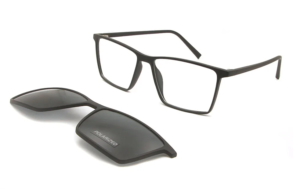 square eyeglass mbk ESNBIE, ультралегкие, TR90, магнитная оправа для очков, женские очки, поляризационные, на застежке, солнцезащитные очки для мужчин, квадратные, Oculos De Grau - Цвет оправы: square eyeglass mbk
