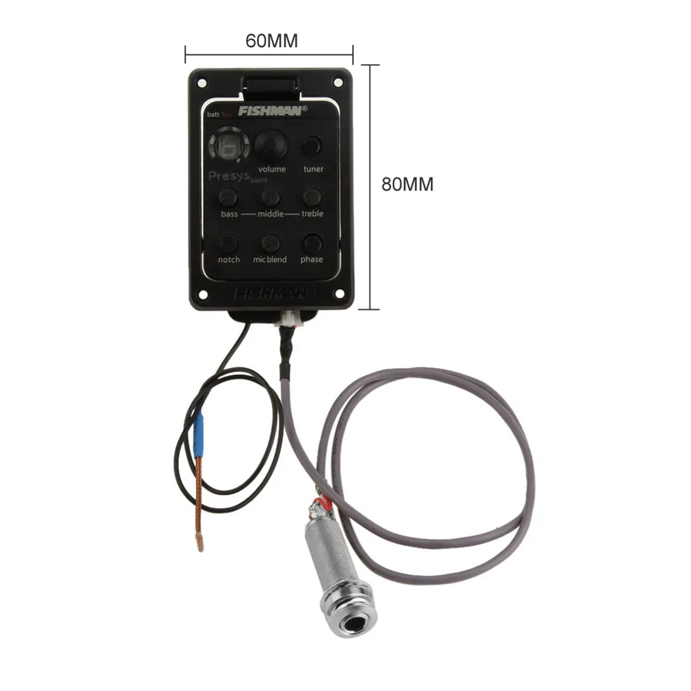 

Fishman Electronic 301 4-Band EQ Equalizer Guitar Preamp Piezo Pickup with Microphone Suitable for Most Guitars
