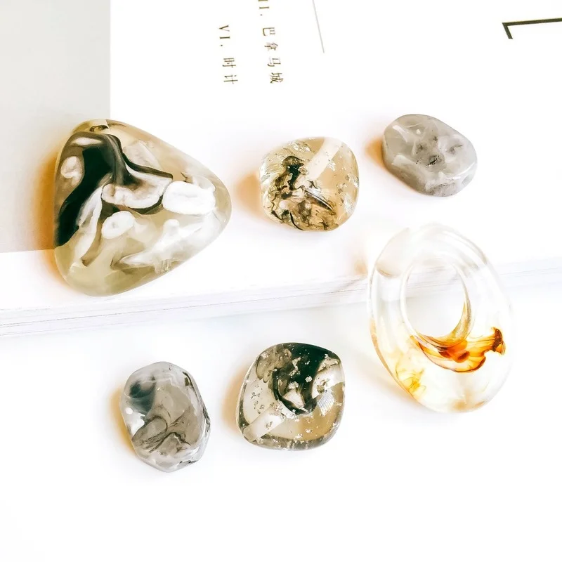 

Бусины из смолы неправильной формы, подвеска, аксессуары для ожерелья, подвески, ювелирные аксессуары, компоненты, материал для рукоделия, 6 ...