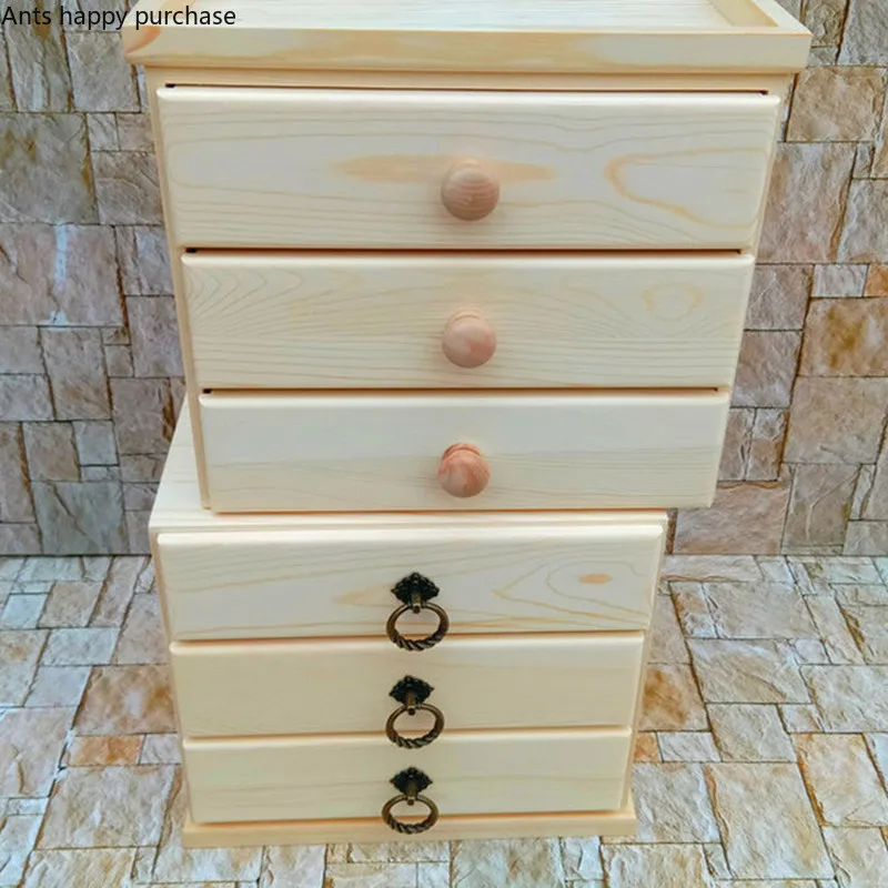 Ящик для хранения из твердой древесины настольный домашний деревянный