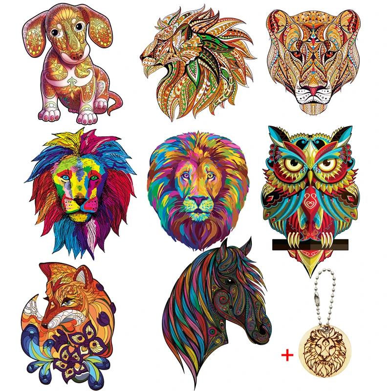 Уникальные деревянные головоломки с животными таинственный Лев 3D пазл подарок