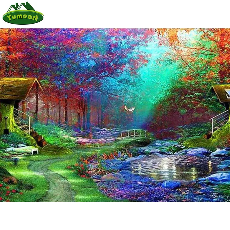 YUMEART Рукоделие 5D DIY алмазная живопись пейзаж домашний декор квадратное Дерево