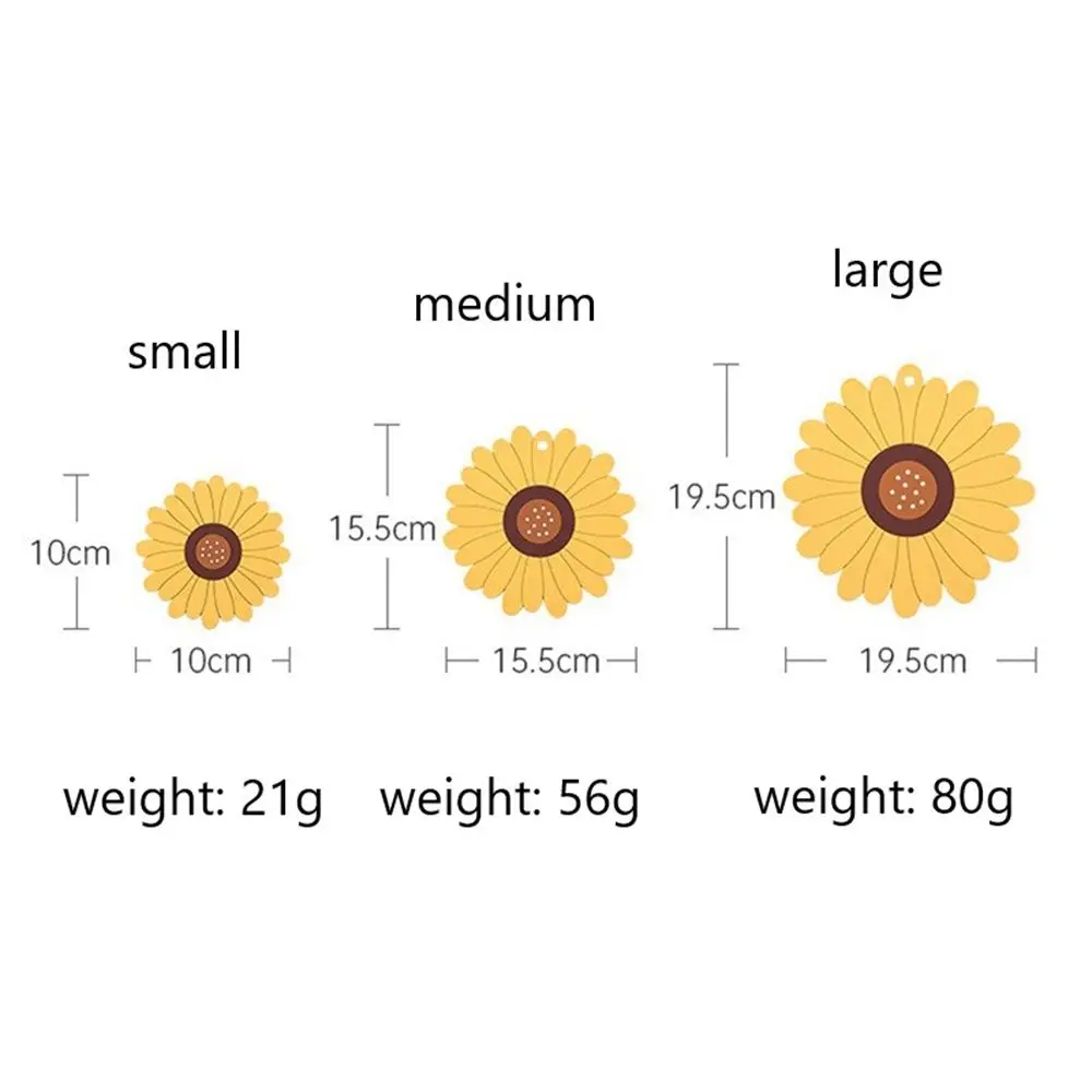 

Sunflower Placemat Coaster Japanese Heat Insulation Non-Slip Pad Dining Table Mat Coffee Cup Coaster Tableware Kitchen Decor