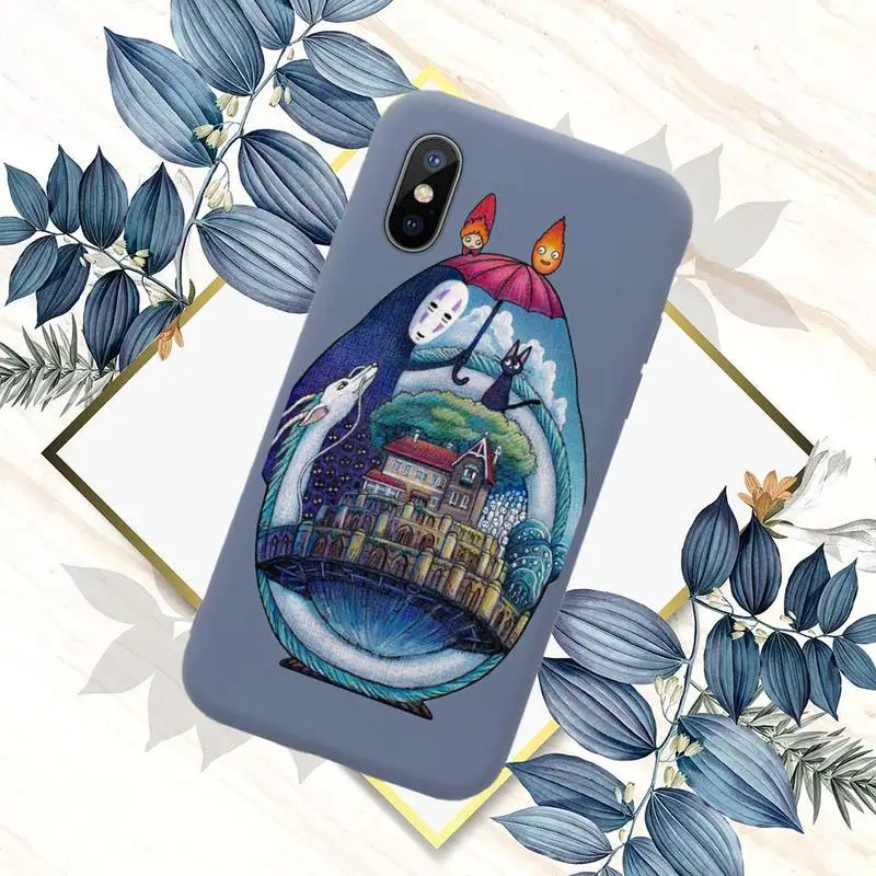 

Cartoon Studio Ghibli Totoro Phone Case Candy Color for iPhone 11 12 mini pro XS MAX 8 7 6 6S Plus X SE 2020 XR