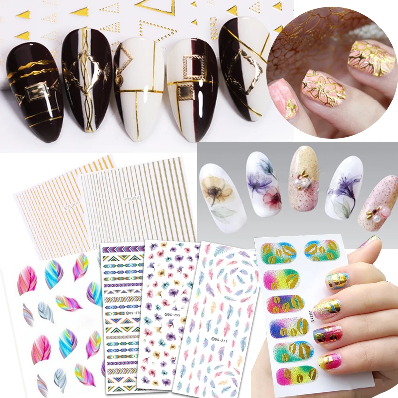 Наклейка для ногтей изогнутая полоса линия наклейка s маникюрные украшения