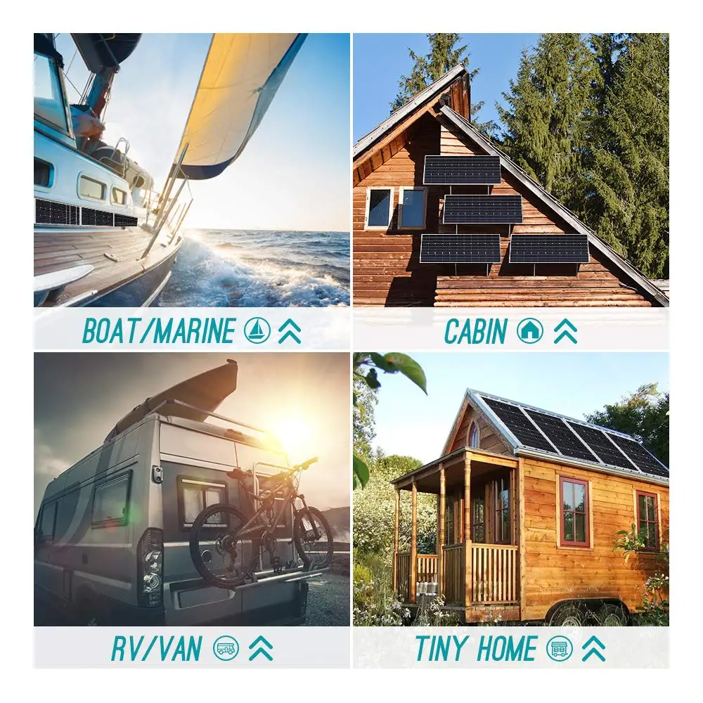 ECO 100 Вт 18 в стеклянные монокристаллические солнечные панели с MC4 разъемами для 12 в моно солнечных батарей солнечное зарядное устройство на лодке, RV