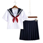 Симпатичные матрос форма японских школьниц униформа, новинка, женские сапоги для Маскарадного костюма в духе колледжа; Студенческая одежда S-2XL C50153AD