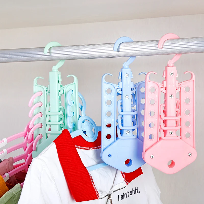 Вешалка для одежды многофункциональная с 11 отверстиями двойным крючком