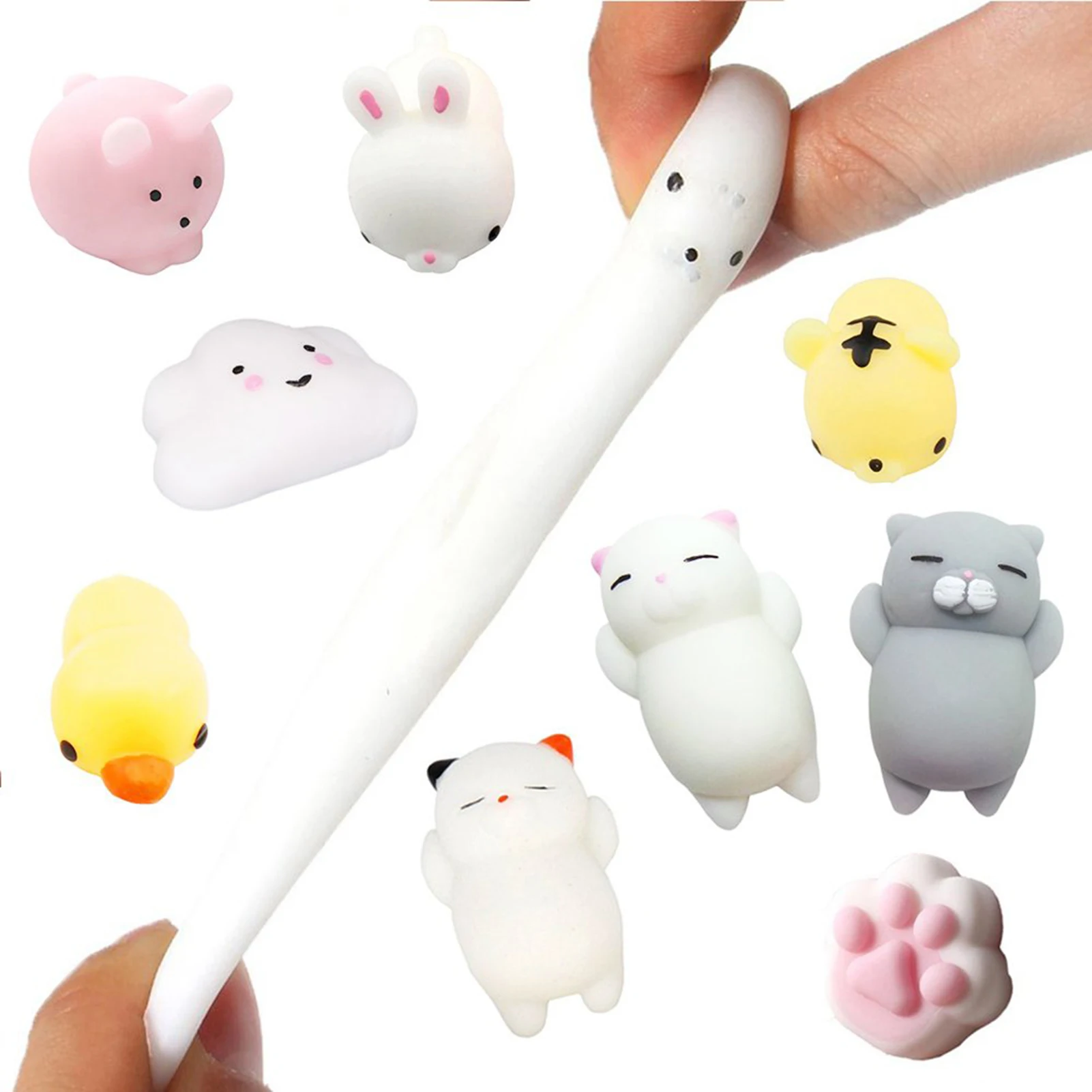 24 Pieces New Soft Squeeze Toys Cute Cartoon Stress Relief Miniature Animal Squeeze Toy Decompresssion Toys For Kids Gifts enlarge