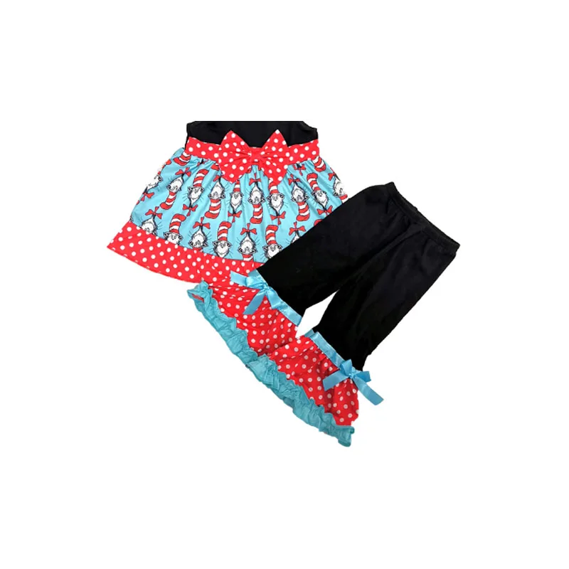 Одежда для маленьких девочек Туника Топ и штаны с оборками Комплект одежды без