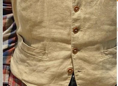 

Men's Vest Vintage Sleeveless Single Breasted Joker Clothes Casual Slim V-neck Spring Autumn Hot Sale Quality Male Khaki Jacket