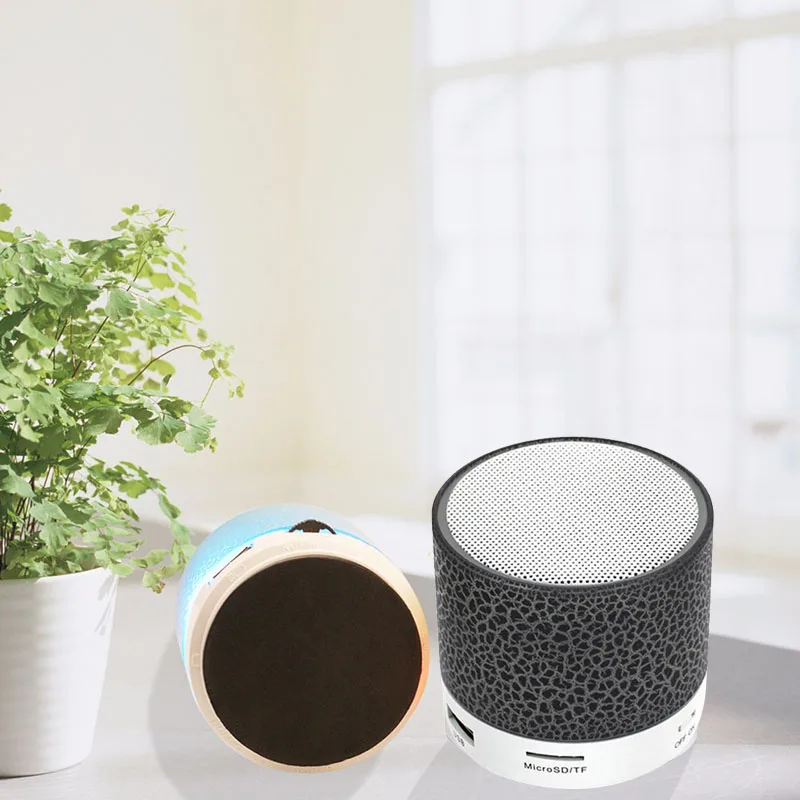 Портативный Bluetooth-динамик с трещинами светодиодный Яркий телефонный динамик для