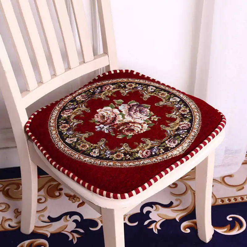 Подушка для стула в европейском стиле из синели мягкая дышащая ткань домашнего