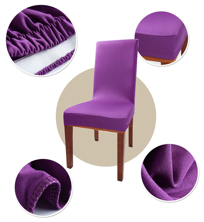 Современные эластичные чехлы для стульев полуоткрытые тапочки из материала