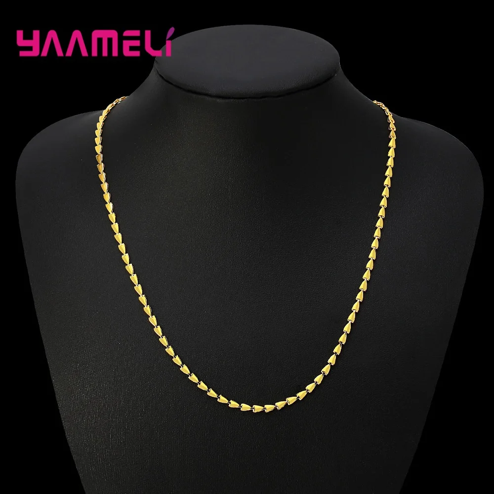 Factory Price Women Men 18KGF Necklace Jewelry Yellow Gold Filled Link Chain with Strong Lobster Clasps 16-20-22-24 Inch | Украшения и