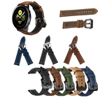 Ремешок из натуральной кожи для Samsung Galaxy Active 2 40 мм 44 мм, браслет для Samsung active, 20 мм