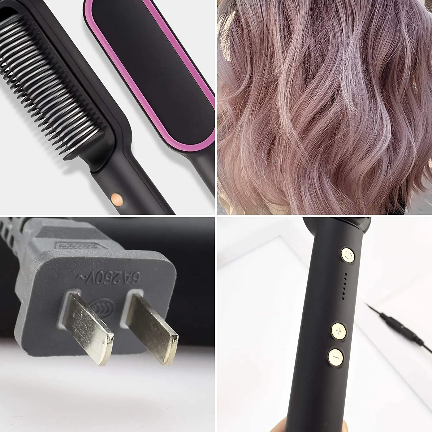 

Hair Straightener Smoothing iron Brush Beard Brush Straightener Irons Styler Heating Comb Ceramic Electric Straightening Comb