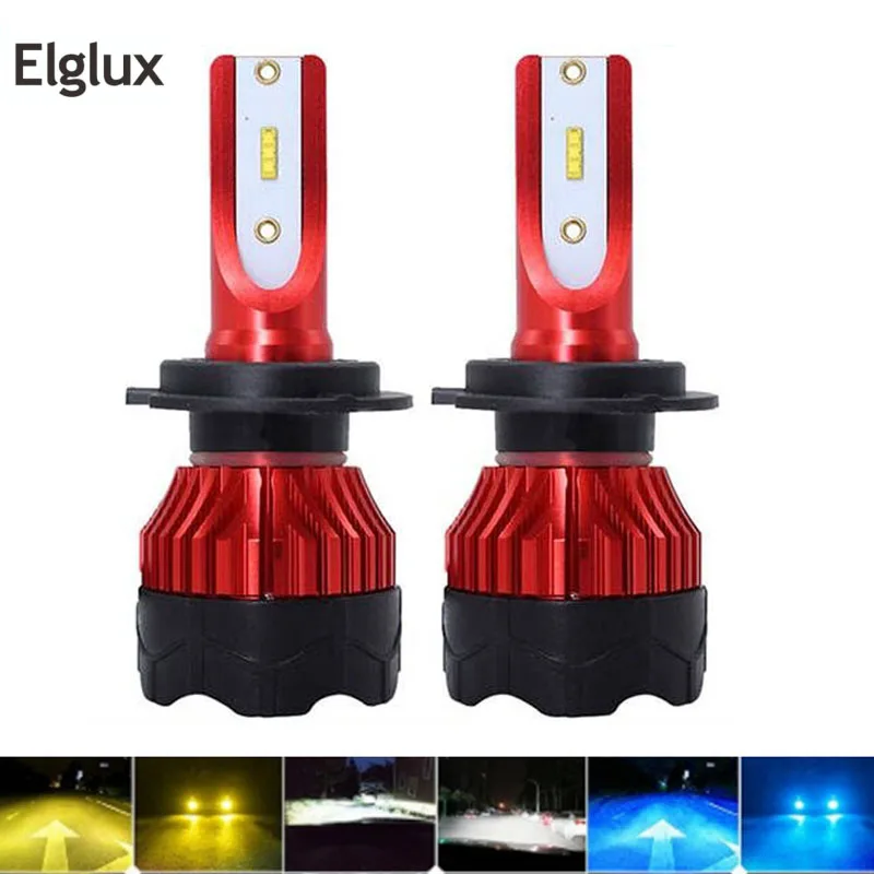 2 шт. автомобисветодиодный светодиодные лампы H7 H4 H11 H1 H3 H8 6000 К|Передние LED-фары для