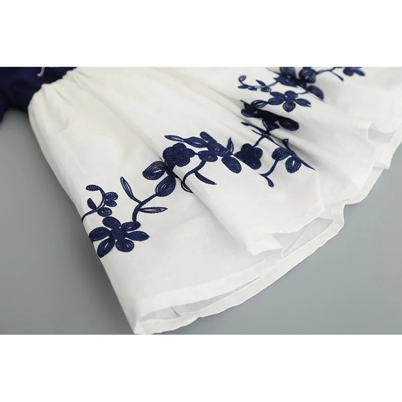 

Summer Baby Girls Short Sleeve Flower Embroidery Dresses Kids Baby Girl Princess Dress Clothing Kids Casual Fashion Girls Dress