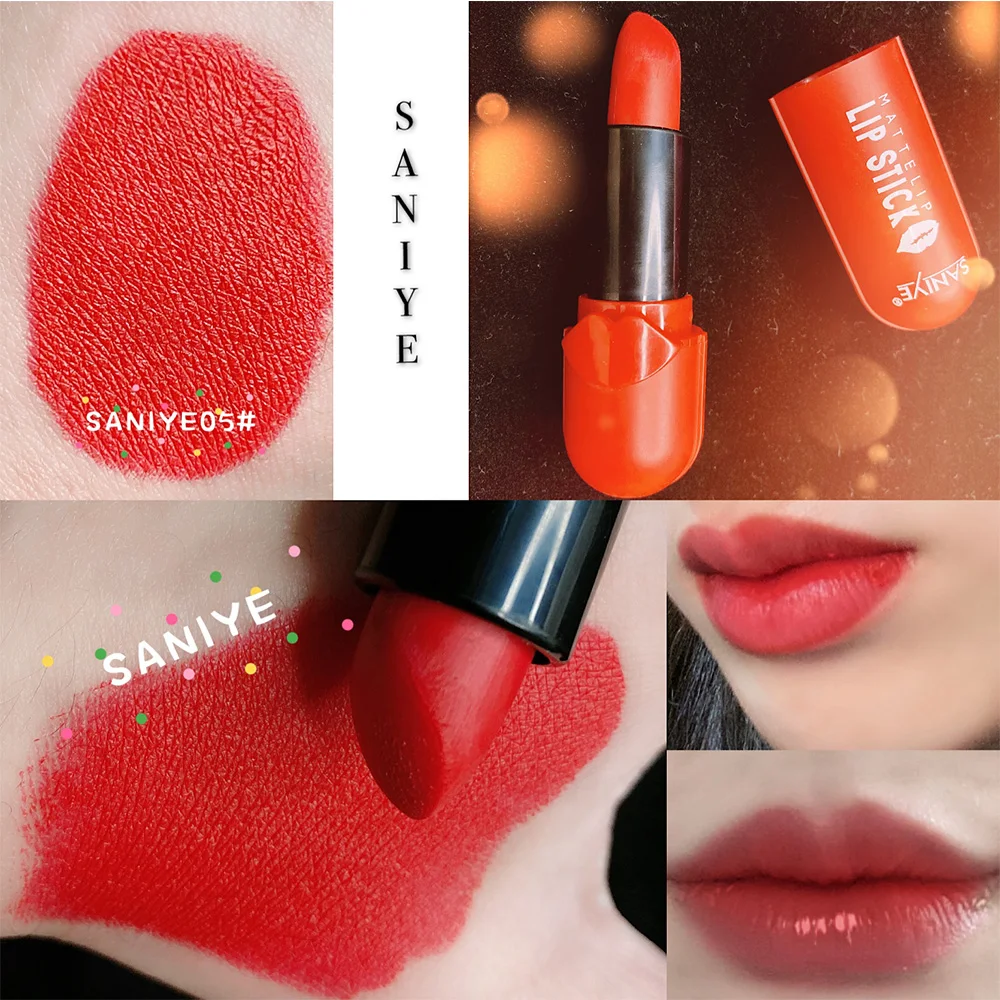 Матовая водостойкая губная помада SANIYE стойкая для макияжа 8 цветов легко носить