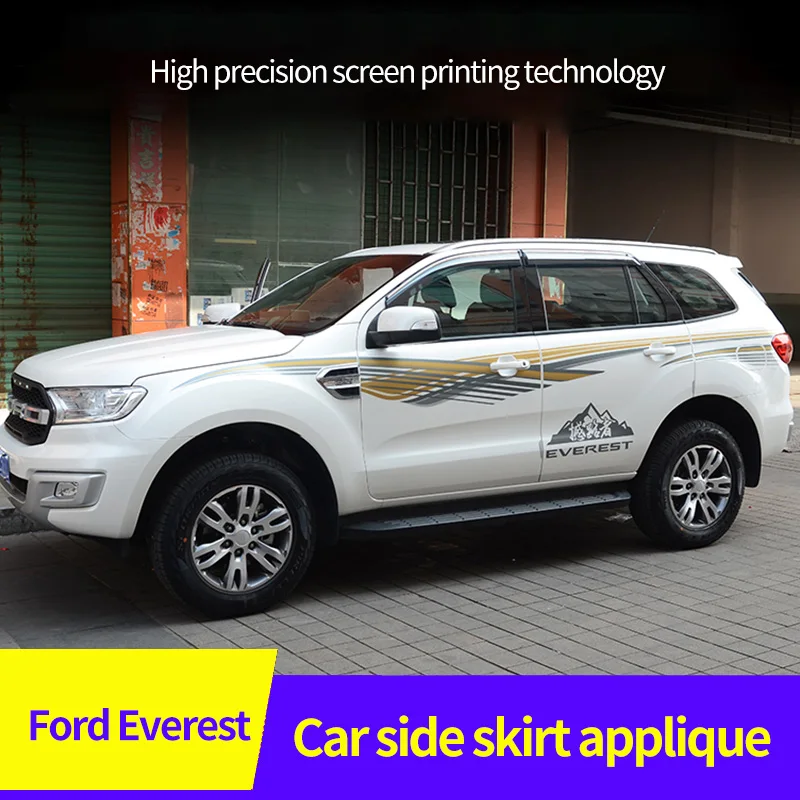 

Car sticker Car side skirt applique Car body drawing Styling AutoDecal Car Side Stripes Car body drawing For Ford Everest
